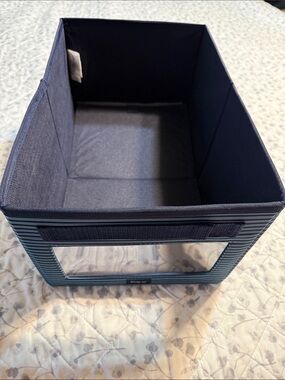 Thirty One Collapsible your way rectangular storage with Clear Window - Navy